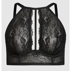 City Chic Fox & Royal Saskia Bralette in Black Size Small (16W)